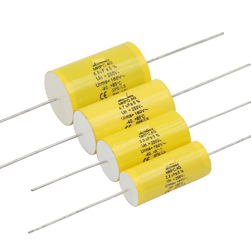 YEGAFE 2pcs 6.8uF 250V Axial Audio Speaker Crossover stepless Film Capacitor 5% Audio Crossover Tweeter Precise Pairing - Image 5
